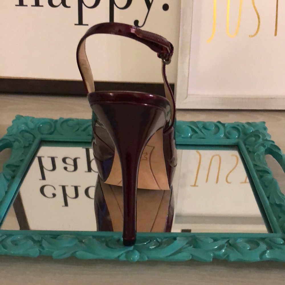 Joan And David Ruby Red Patent Platform Singbacks - image 5